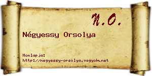 Négyessy Orsolya névjegykártya