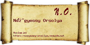 Négyessy Orsolya névjegykártya