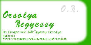 orsolya negyessy business card